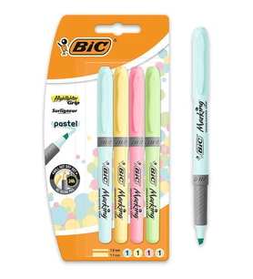 Bic Marking Highlighter Grip İşaretleme Kalemi Pastel 4 Renk 