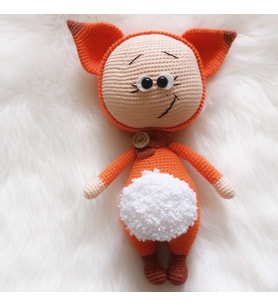 Fox Bonnie Amigurumi Organik Oyuncak