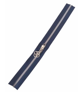 Angel Çanta Aksesuar Başlıklı Fermuar 30 Cm Gümüş Metal Lacivert