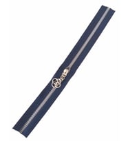 Angel Çanta Aksesuar Başlıklı Fermuar 30 Cm Gümüş Metal Lacivert