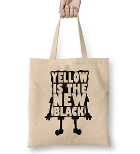Yellow is The New Black Bez Çanta Uzun Saplı