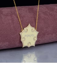 Kendin Tasarla Otantik Tasarım Kişiye Özel İsimli Gümüş Kolye (Pembe)