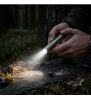 Mini LED El Feneri - Klipsli Taşınabilir Cep Feneri 1W LED, Kemere Çantaya Takılabilir