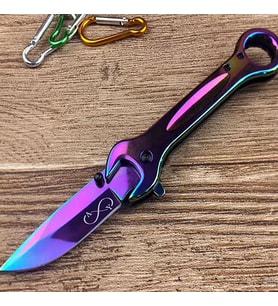 Kişiye Özel İsimli Columbia 8000-A 19  CM Sonsuzluk Baskılı Columbia Anahtar Çakı (Pembe)