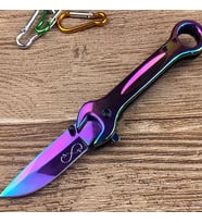 Kişiye Özel İsimli Columbia 8000-A 19  CM Sonsuzluk Baskılı Columbia Anahtar Çakı (Pembe)