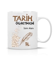 Tarih Öğretmeni Tasarım İsim Yazılı Hediye Çay Kahve Kupa Bardak-Öğretmenler7