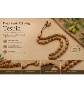 Zeytin Çekirdeği Tesbiği - Zeytin Çekirdeğinden Tesbih - El Yapımı Tesbih