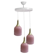 Modern Pembe Metal Cafe Mutfak Sarkıt 3'lü Avize, Şık ve Şık Tasarım