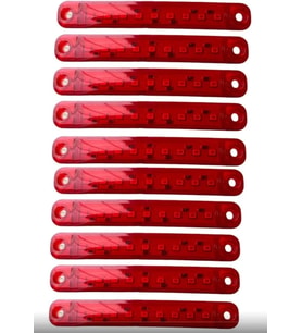 9 LEDLİ 10 ADET PARMAK LED KIRMIZI