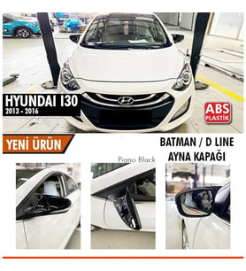 Hyundai i30 Yarasa Ayna Kapağı Batman Parlak Siyah Piano Black