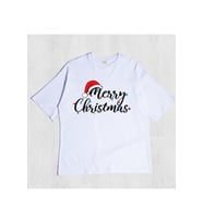 Unisex Merry Christmas Tshirt (Beyaz)