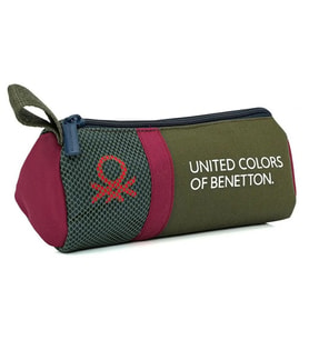 United Colors Of Benetton Tek Gözlü Kalem Çanta 20901 - Yeşil/Bordo