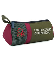United Colors Of Benetton Tek Gözlü Kalem Çanta 20901 - Yeşil/Bordo