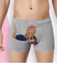 BK Gift Kişiye Özel Karikatürlü Eğlenceli Erkek Boxer Serisi - Model 15