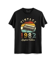 Vintage 1982 Limeted Edition Siyah Tshirt
