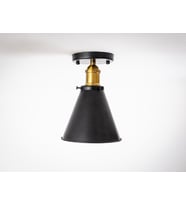 RİOLİGHT RETRO5,RUSTİK,VİNTAGE HOL,MUTFAK,ODA,CAFE İÇİN 1XE27 DUYLU TEKLİ METAL PLOFONYER AVİZE (Siyah)