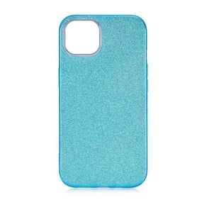 iPhone 13 Mini Kılıf Simli Renkli Silikon (Mavi)