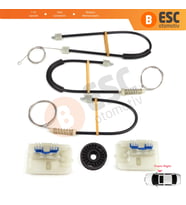VW Passat B8 3G CB Magotan B8L 3G0837462 İçin Ön Sağ Kapı Cam Kriko Tamir Seti