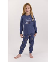 Arnetta 1426 Snow Funny İndigo Kız Çocuk Uzun Kol Pijama Takımı