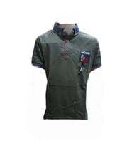 Petitox Çocuk Erkek Polo Yaka Baskılı T-shirt 4023 - Beyaz - 10 YAŞ (Haki)