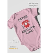 Dayımı Aratmayın Bana Kısa Kollu Bebek Body %100 Pamuk