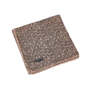Ebruli Prime Pamuk Comfort Desenli Eşarp 90x90 cm - Yaprak Desenli (Vizon)
