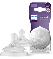 Philips Avent Natural Response 2'li Biberon Emziği, 5 Numara, 6 Ay+ (Çok Renkli)