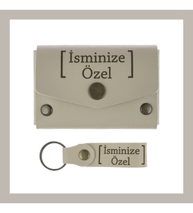 Sütlü Kahve, Kişiselleştirilebilir Cüzdan ve Anahtarlık Seti, Mükemmel Hediye Takımı, Sürpriz Anılar