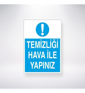 Temizliği Hava İle Yapınzı 21x28 Arkası Yapışkanlı Levha