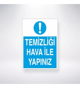 Temizliği Hava İle Yapınzı 21x28 Arkası Yapışkanlı Levha