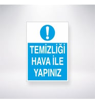 Temizliği Hava İle Yapınzı 21x28 Arkası Yapışkanlı Levha