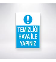 Temizliği Hava İle Yapınzı 21x28 Arkası Yapışkanlı Levha