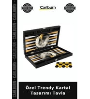 Özel Üretim Hediyelik Oyun Seti Klasik Özel Trendy Kartal Tasarımı Tavla