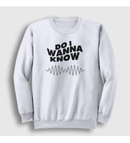 Presmono Unisex Beyaz Know Arctic Monkeys Sweatshirt 14174tt (Beyaz)