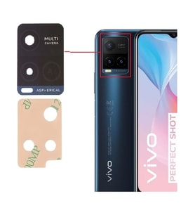 Vivo Y21S Arka Kamera Camı Lens Yapışkanlı