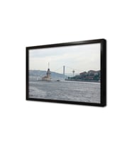 Kız Kulesi ve Boğaziçi Köprüsü Çerçeveli Cam Tablo
