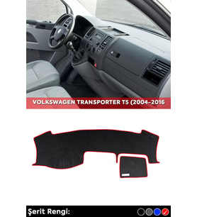 Volkswagen Transporter T5 (2004-2014) 3d Torpido Koruma Kılıfı - Ön Göğüs Kaplama - Kırmızı Şerit