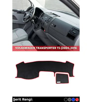 Volkswagen Transporter T5 (2004-2014) 3d Torpido Koruma Kılıfı - Ön Göğüs Kaplama - Kırmızı Şerit