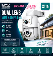 İnox X116 Mini 3+3MP Çift Lens Wifi Güvenlik Kamerası