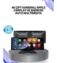 Renault Megane, Clio, Symbol, Captur, Toyota Corolla, Yaris, C-HR, Ford Focus, Fiesta Uyumlu Kablosuz CarPlay Multimedya 10.26' Dokunmatik Ekran