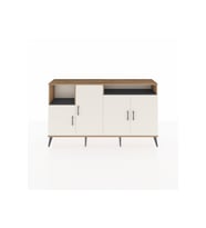 Arges Konsol 5 Raflı 4 Kapaklı 176x30x99 Çam-Aytaşı/Antrasit