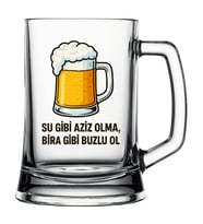 baskılı bira bardağı (Beyaz)