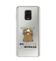Redmi Note 9 Pro / 9s Uyumlu Yoda Coffee Tasarımlı Şeffaf Telefon Kılıfı