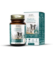 Omega+ Longevity Balık Yağı, Mikroalg, Yüksek EPA ve DHA, Kedi ve Köpek, 60 Softgel