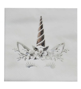 UNICORN PEÇETE VARAKLI GÜMÜŞ 33X33 CM PK:16-