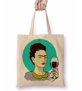 Frida Kahlo 10 Bez Çanta Uzun Saplı