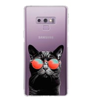 PrintiFy Samsung Galaxy Note 9 ile Uyumlu Kedi 3 Kamera Korumalı Şeffaf Kılıf