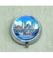 Northcity İstanbul Temalı İlaç Kutusu 5*5 Cm - Şık ve Kompakt Taşınabilir İlaç Organizer