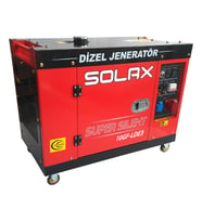 Solax 10GF LDE3 8.7kVa 531cc 200 kg Tekerli Kabinli Marşlı Trifaze Dizel Jeneratör
