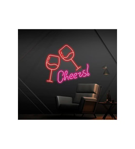 Cheers! Yazılı ve Şekilli Neon Tabela